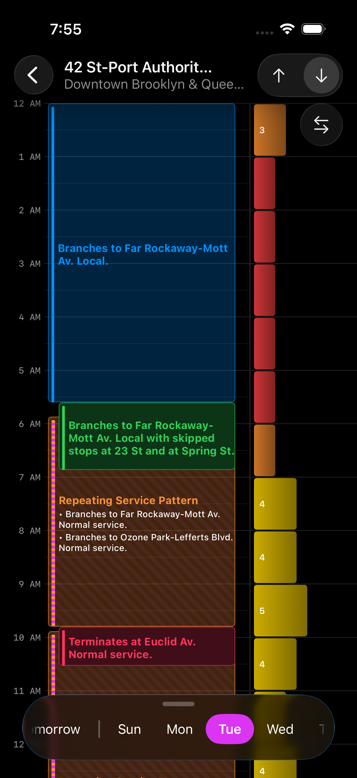 Station timetable view